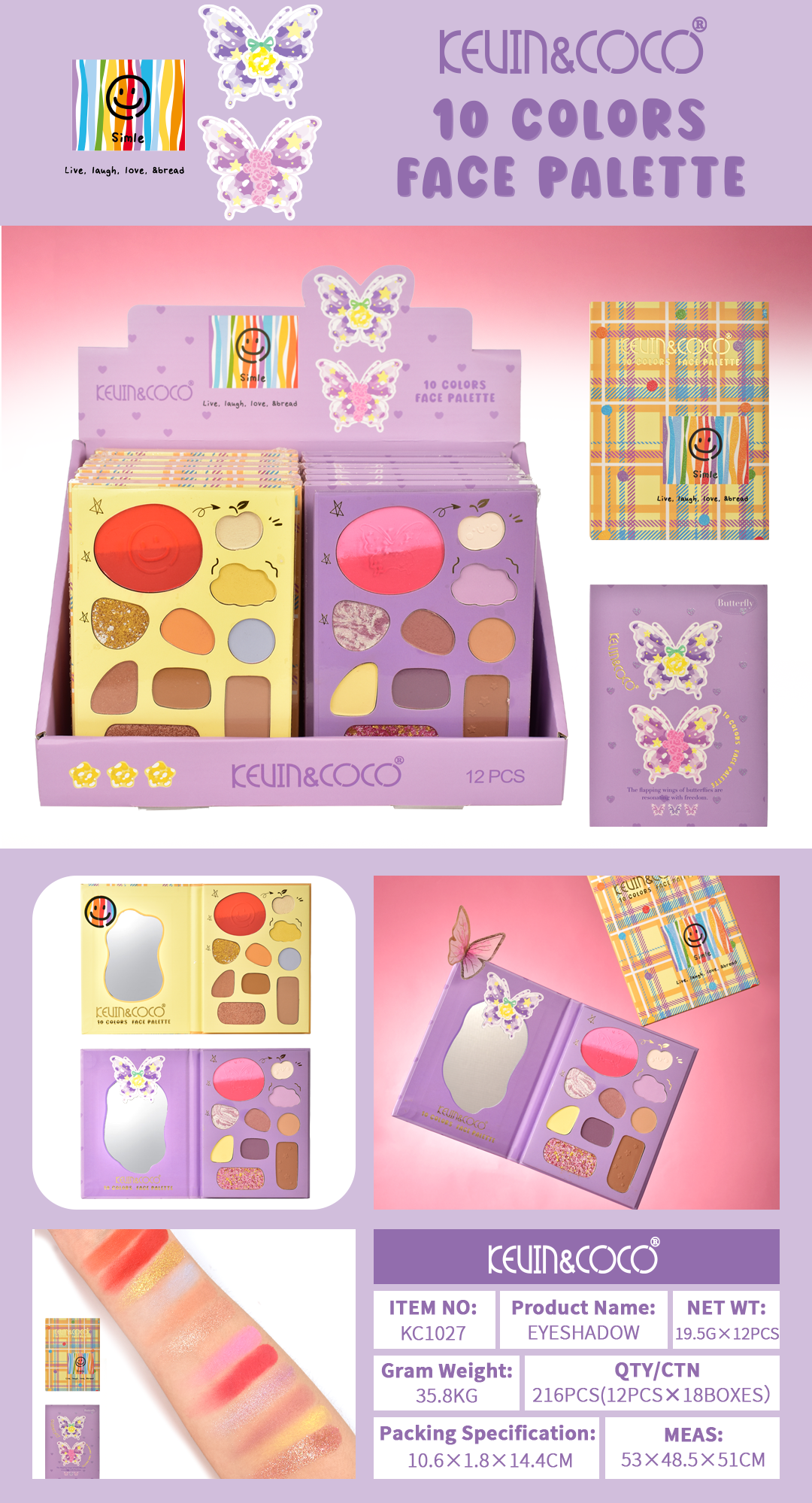 Paleta de Maquillaje KEVIN&COCO REF:KC1027