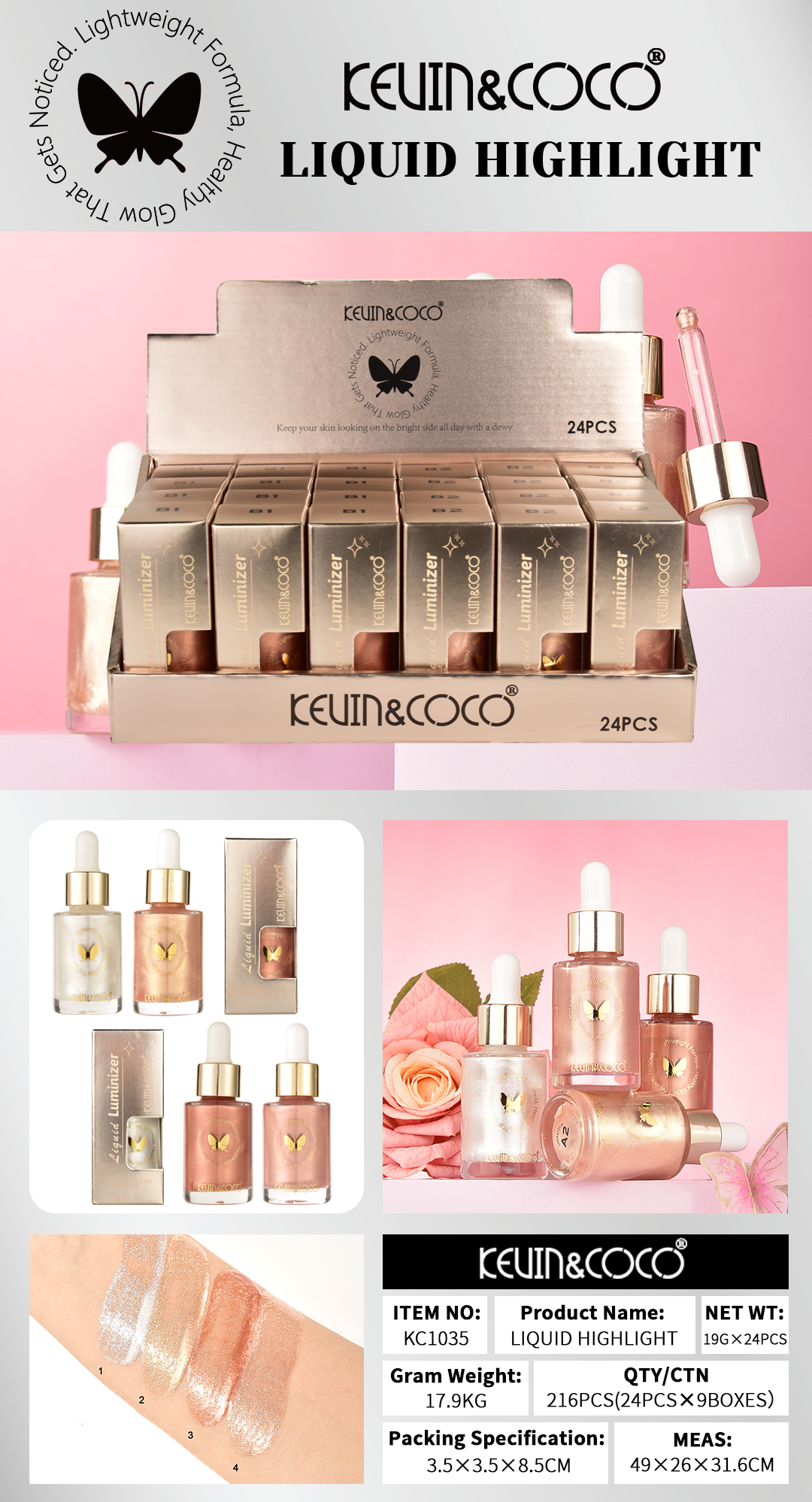 Iluminador Liquido KEVIN&COCO REF:KC1035B