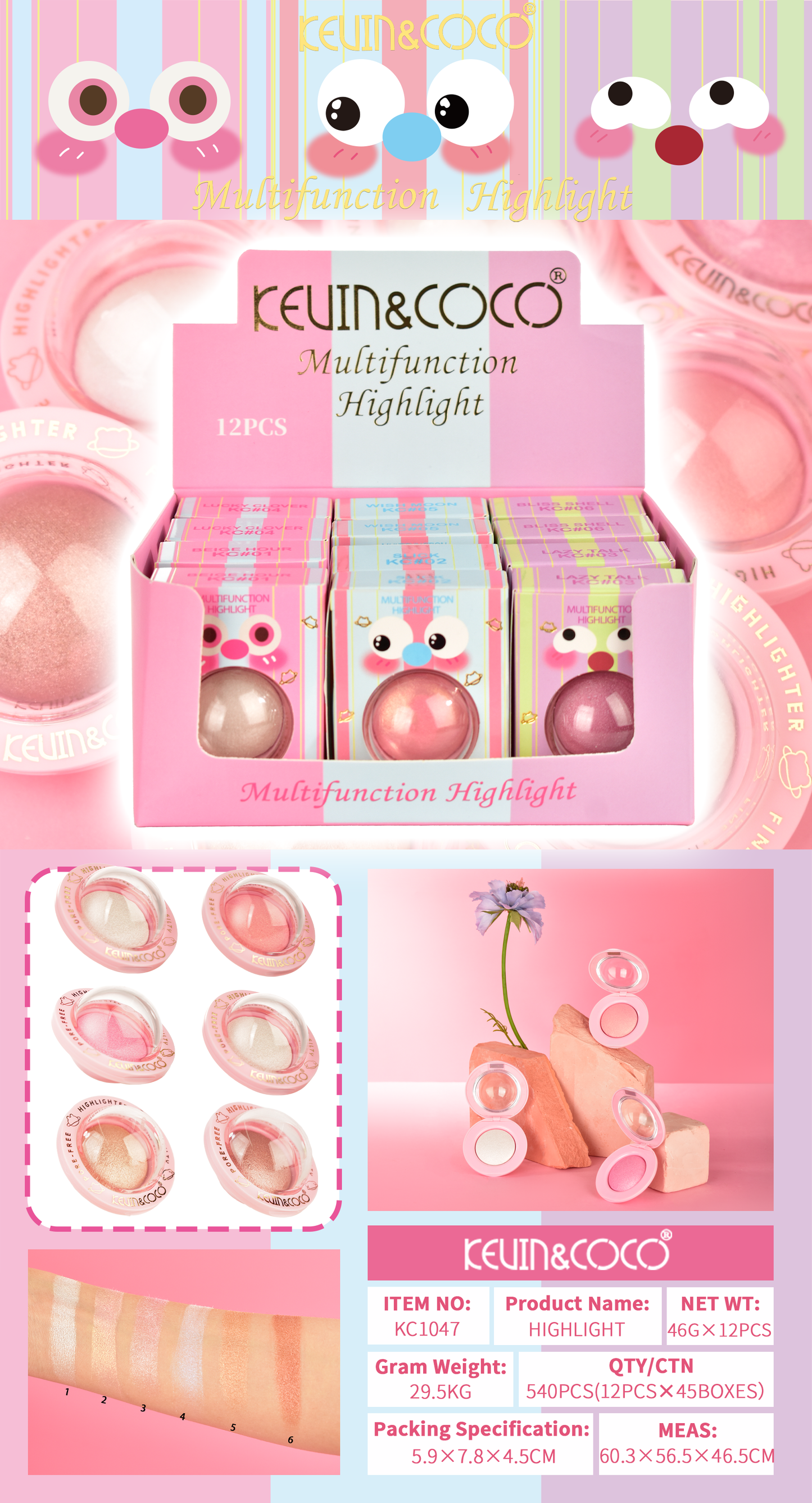 Iluminador y Rubor Planeta KEVIN&COCO REF:KC1047