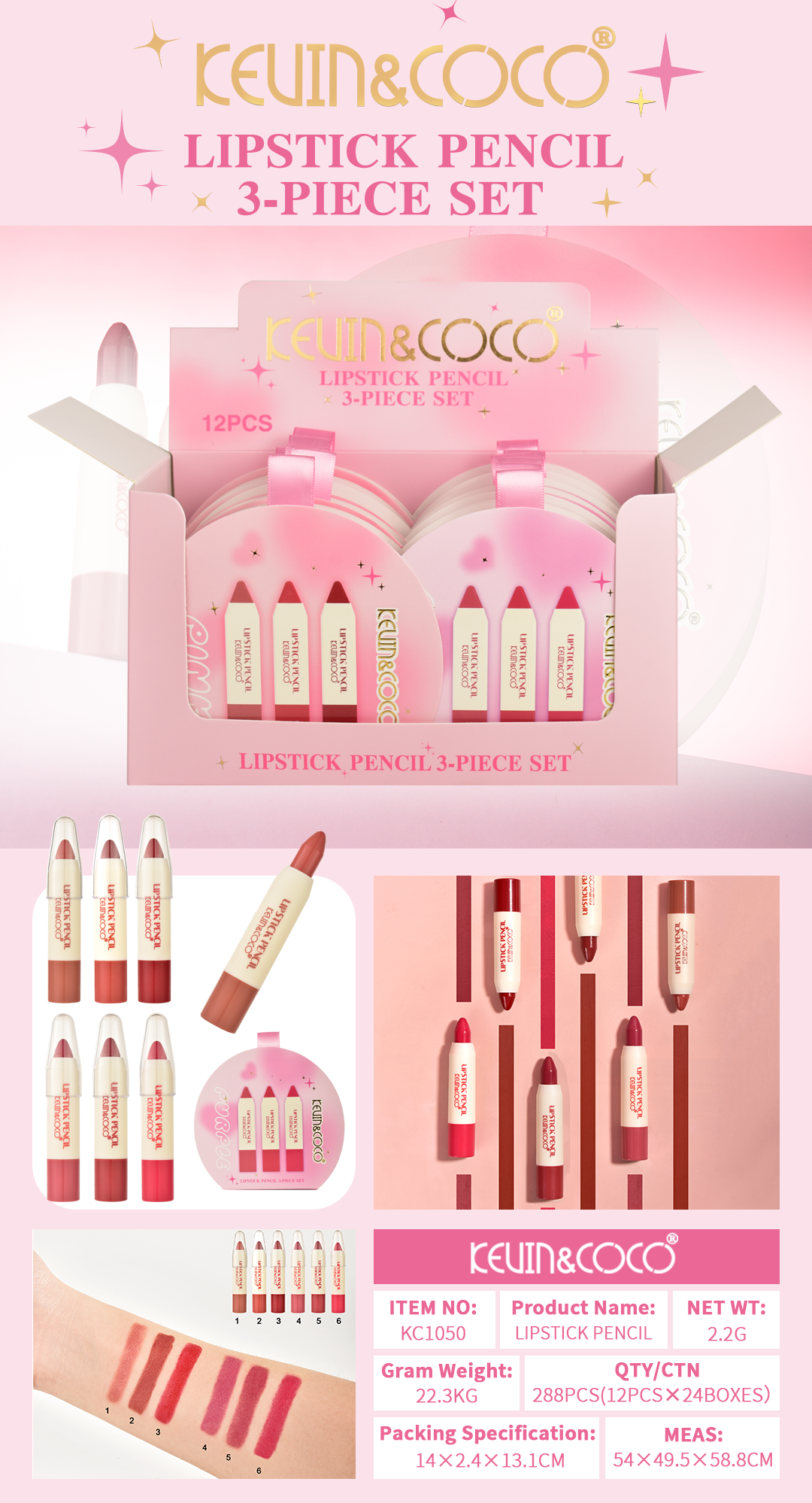 Kit Labial en barra KEVIN&COCO REF:KC1050