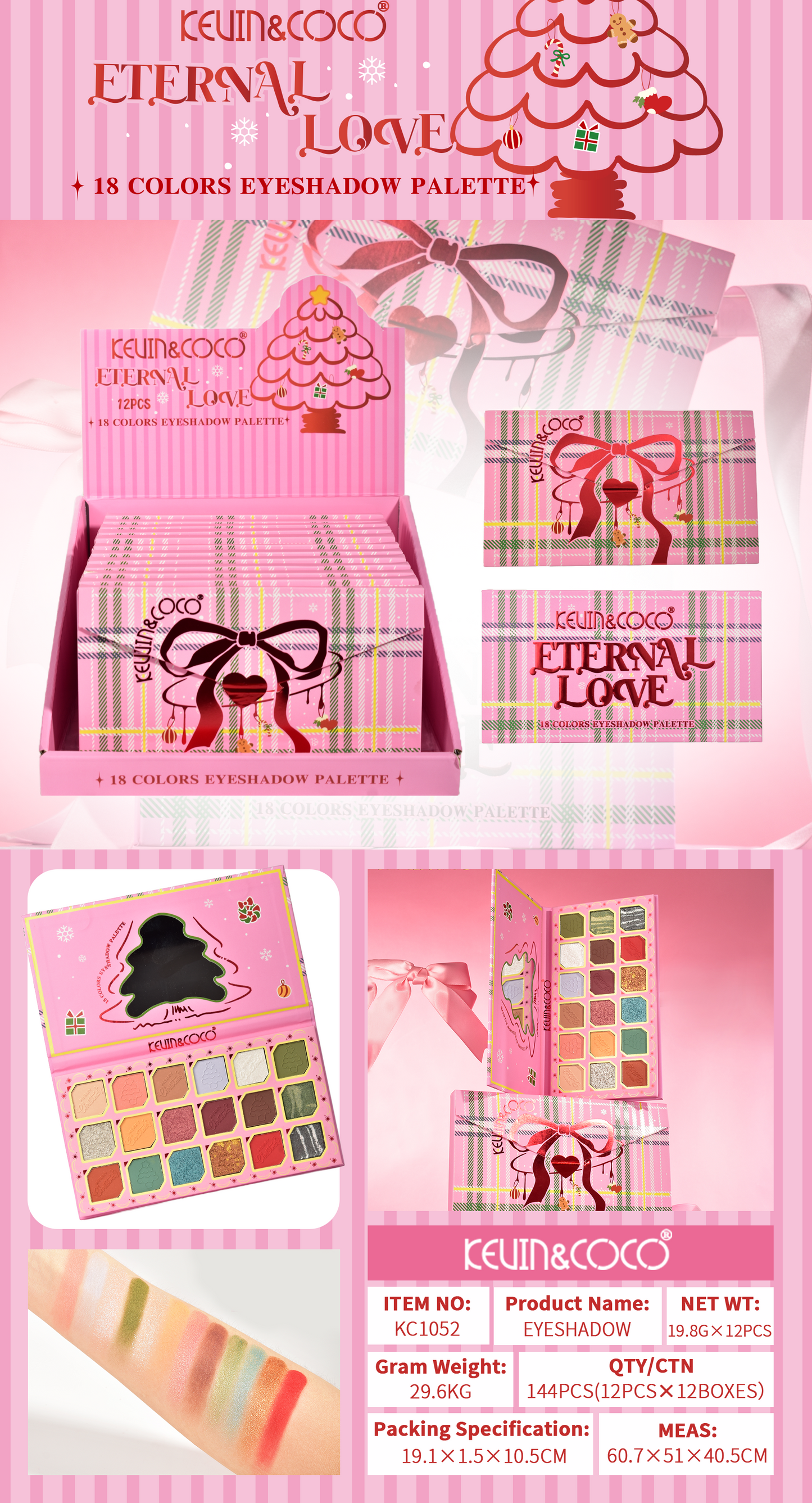 Paleta de Sombras Navidad KEVIN&COCO REF:KC1052