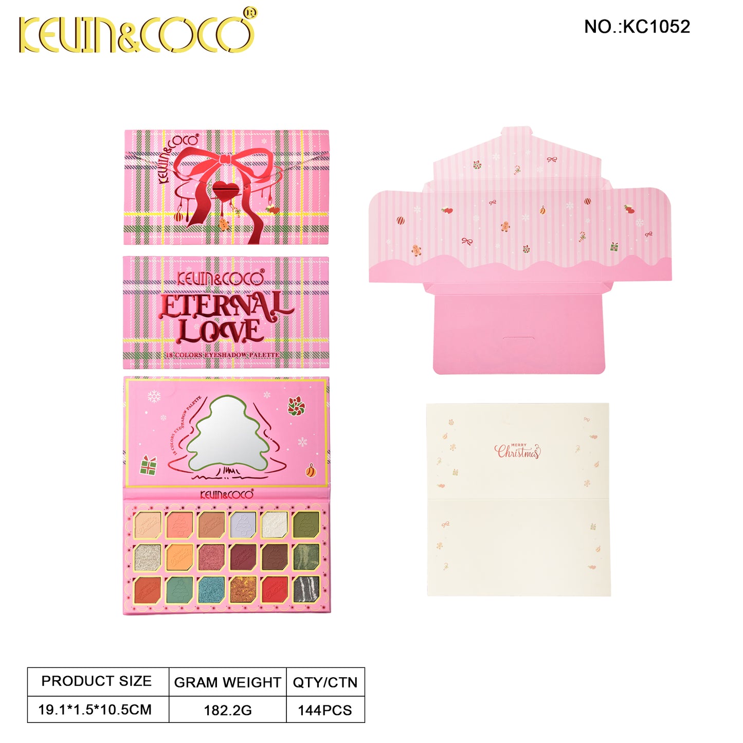 Paleta de Sombras Navidad KEVIN&COCO REF:KC1052