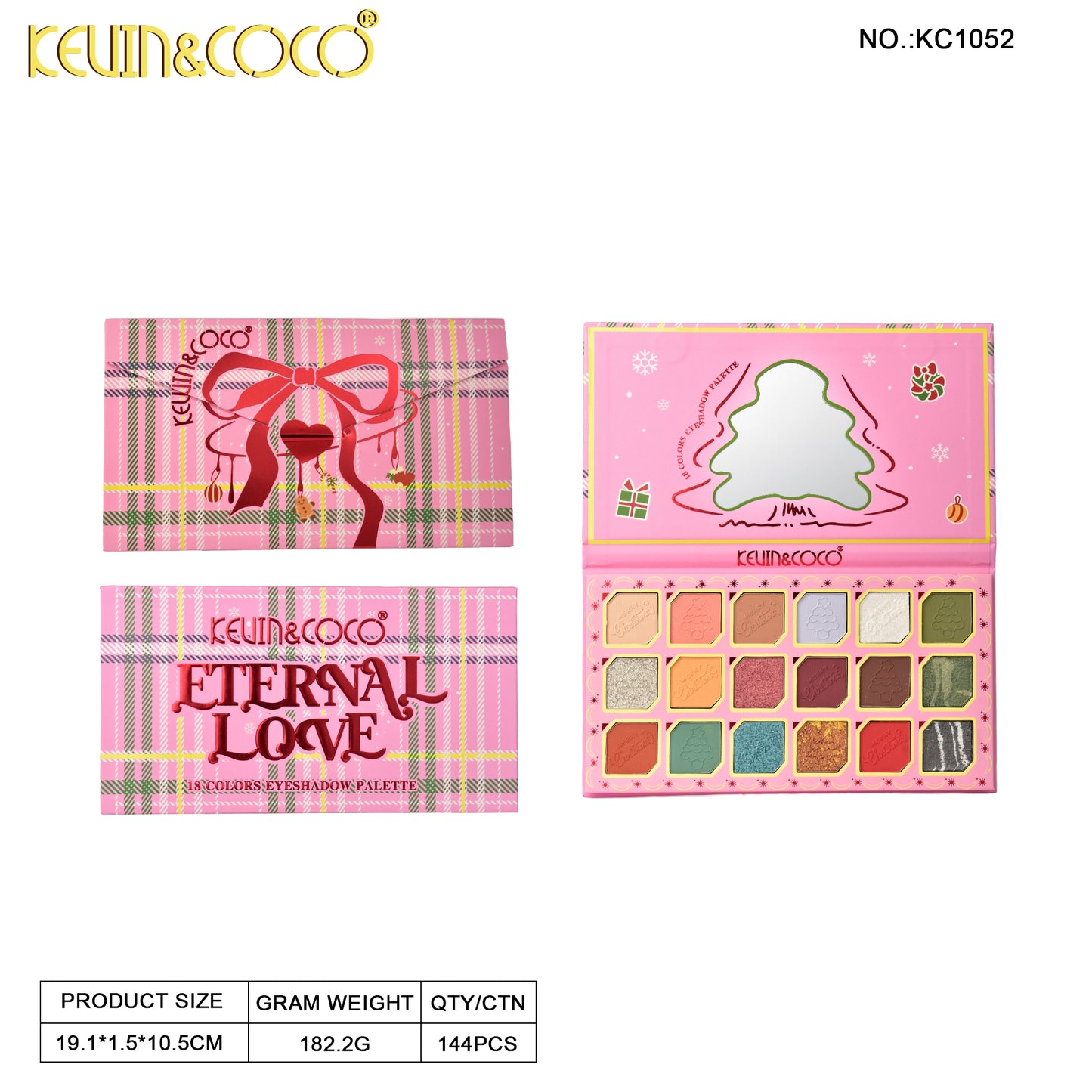 Paleta de Sombras Navidad KEVIN&COCO REF:KC1052