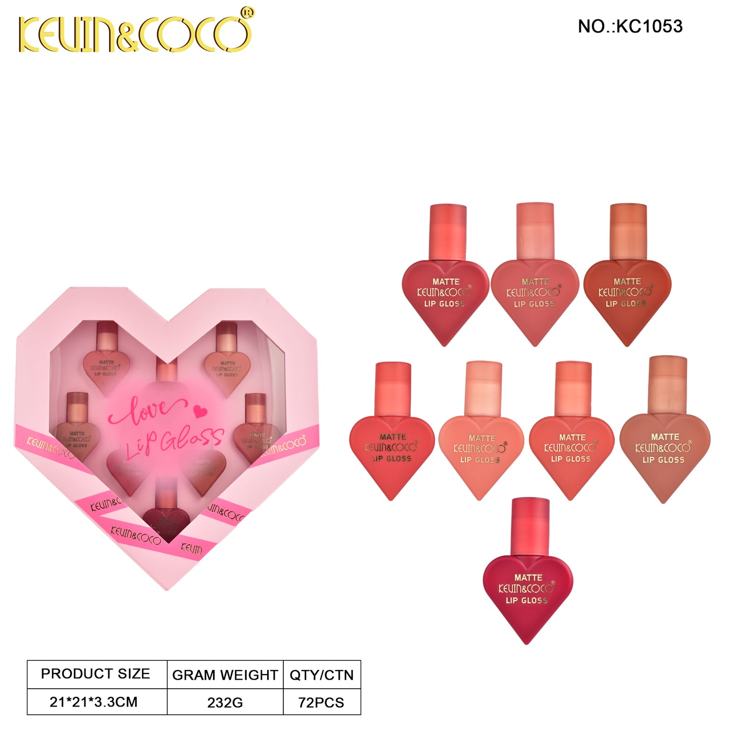 Labial  Matte Forma Corazón – Kevin&Coco REF:KC1053