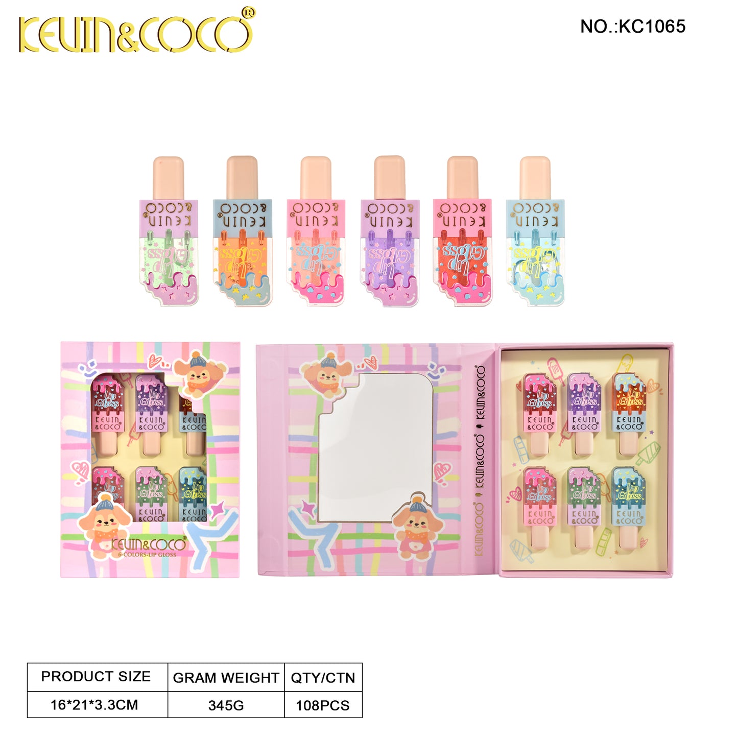 Kit Brillo Labial Gloss *6 KEVIN&COCO REF:KC1065