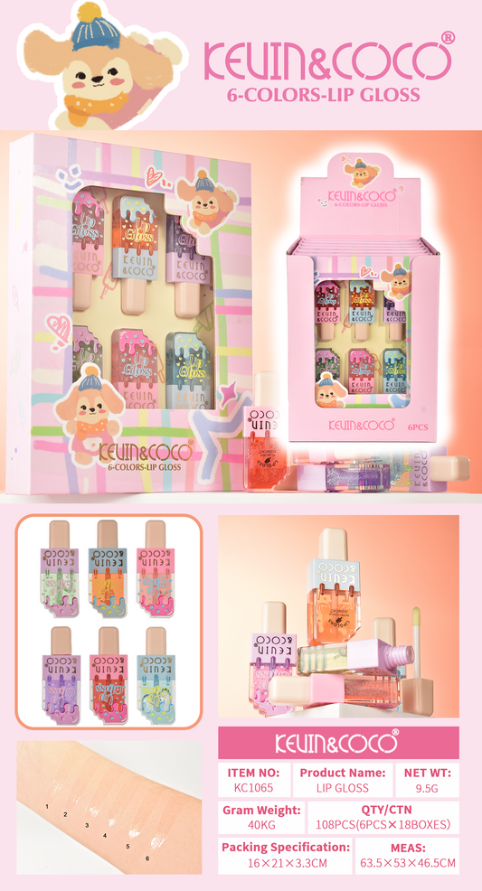 Kit Brillo Labial Gloss *6 KEVIN&COCO REF:KC1065