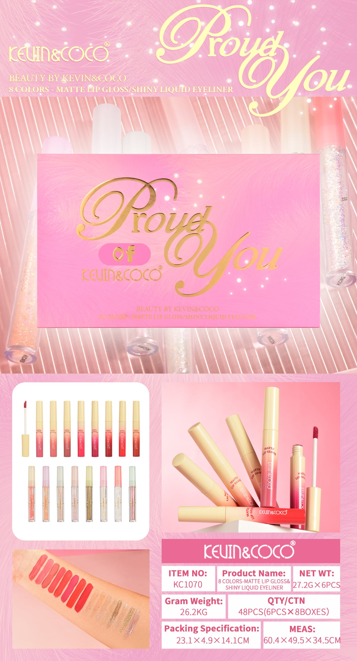 Kit Labial Liquido KEVIN&COCO REF:KC1070 – LC beauty