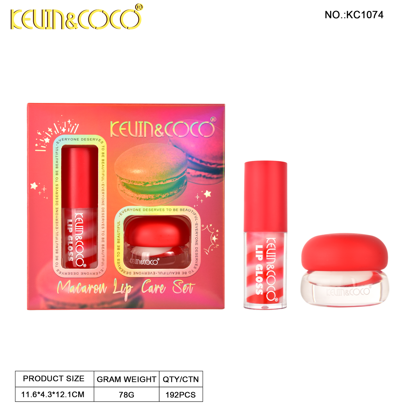 Set Cuidado de Labios Macaron KEVIN&COCO REF:KC1074