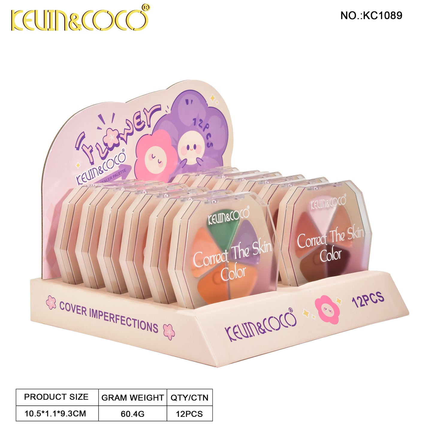 Paleta de Contorno Facial Multicolor – Kevin&Coco REF:KC1089