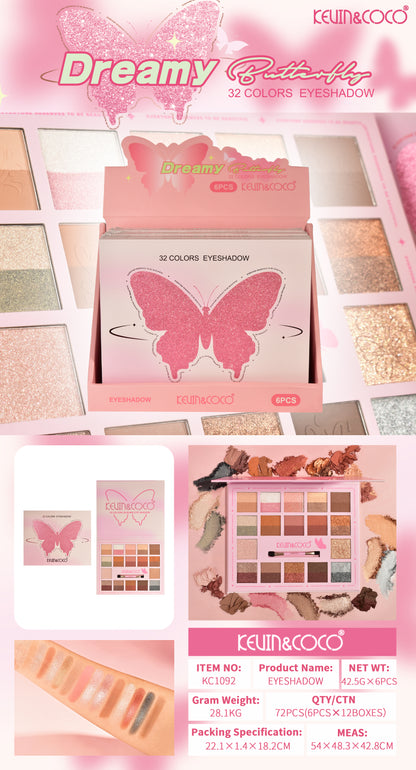 Paleta de Sombras 32 Tonos Mariposa – Kevin&Coco REF:KC1092