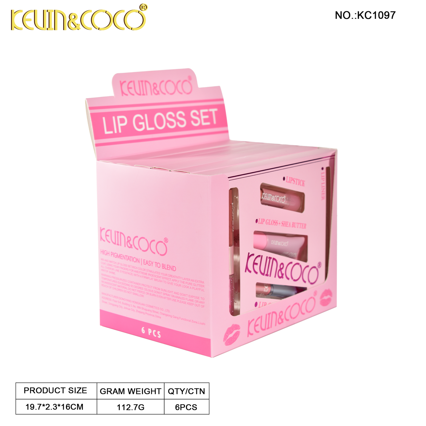 Kit de Labiales Mix Beauty KEVIN&COCO REF:KC1097