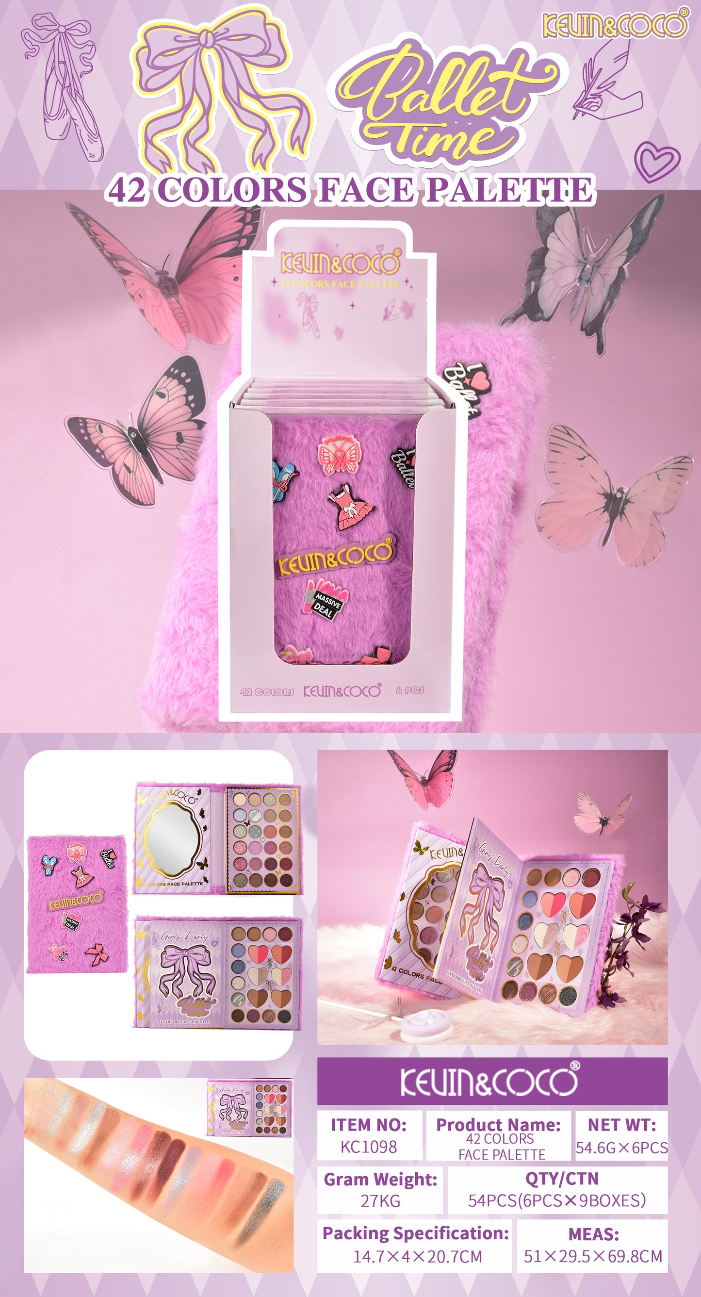 Paleta libro de Maquillaje KEVIN&COCO REF:KC1098