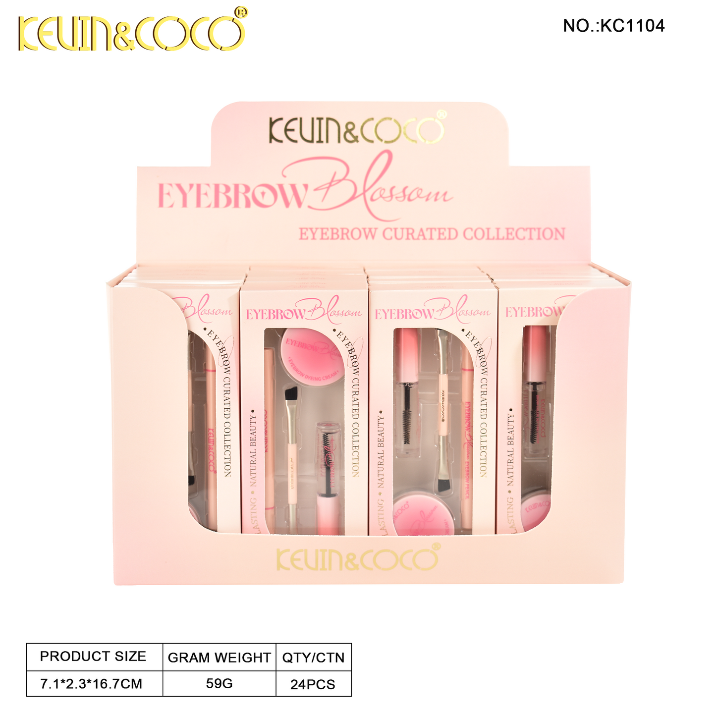 Kit para Cejas Completo 4 en 1 KEVIN&COCO REF:KC1104