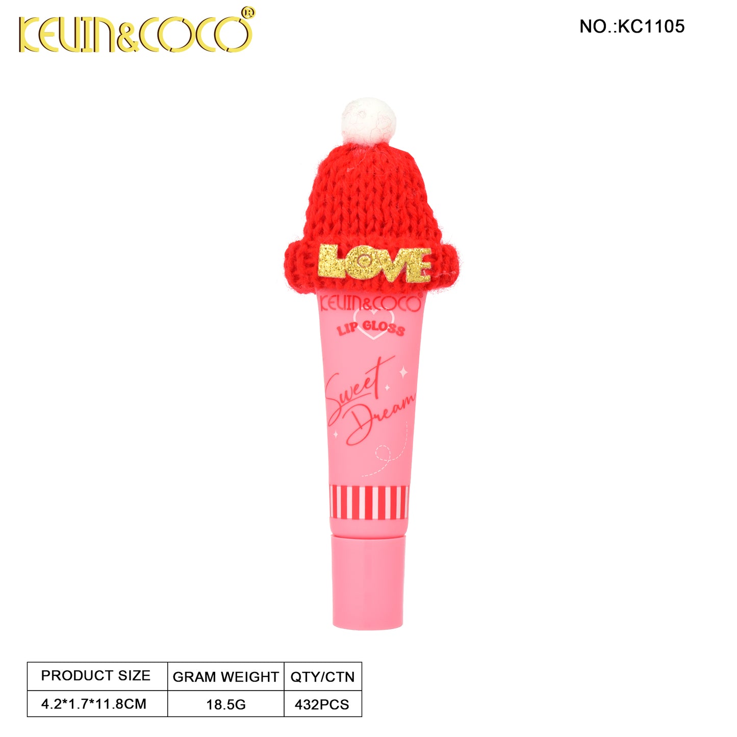 Brillo Labial Gloss Gorro Navidad KEVIN&COCO REF:KC1105