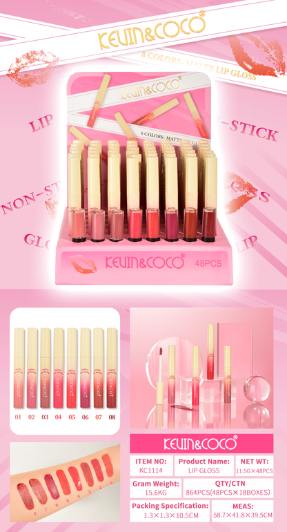 Brillo labial Matte Glow kevin&coco REF:KC1114