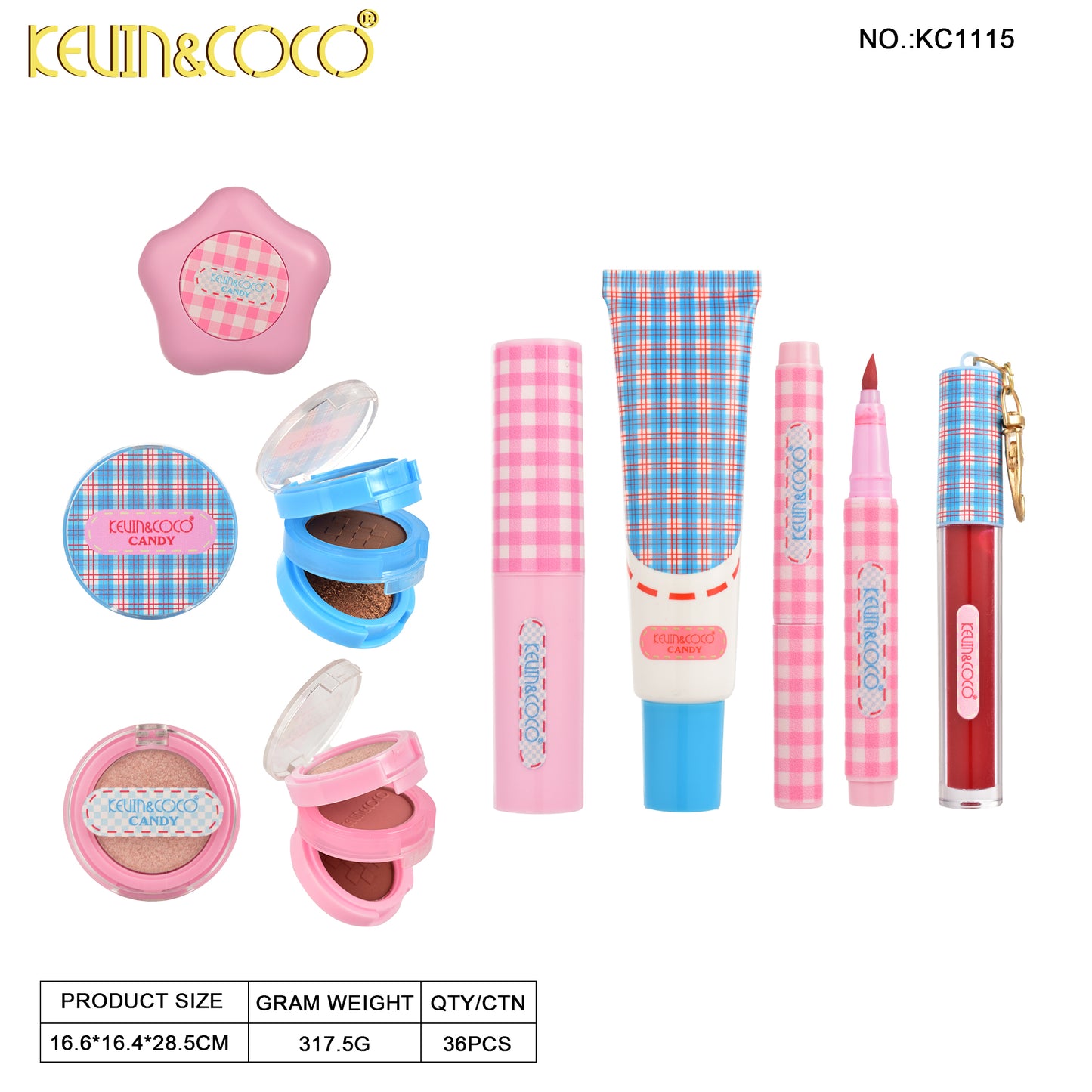 Kit Regalo de maquillaje Navidad KEVIN&COCO REF:KC1115