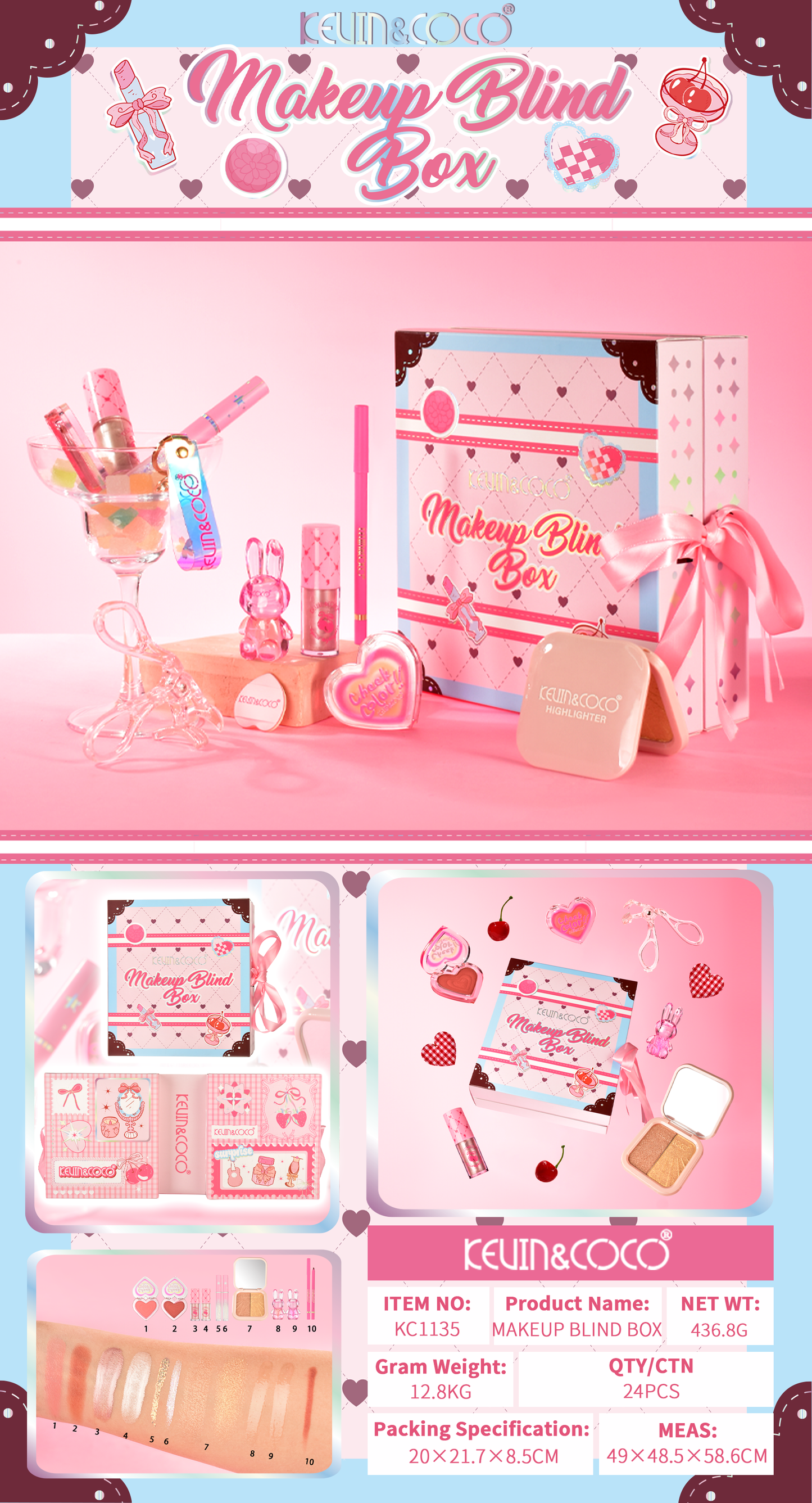 CAJA SORPRESA DE MAQUILLAJE REF:KC1135
