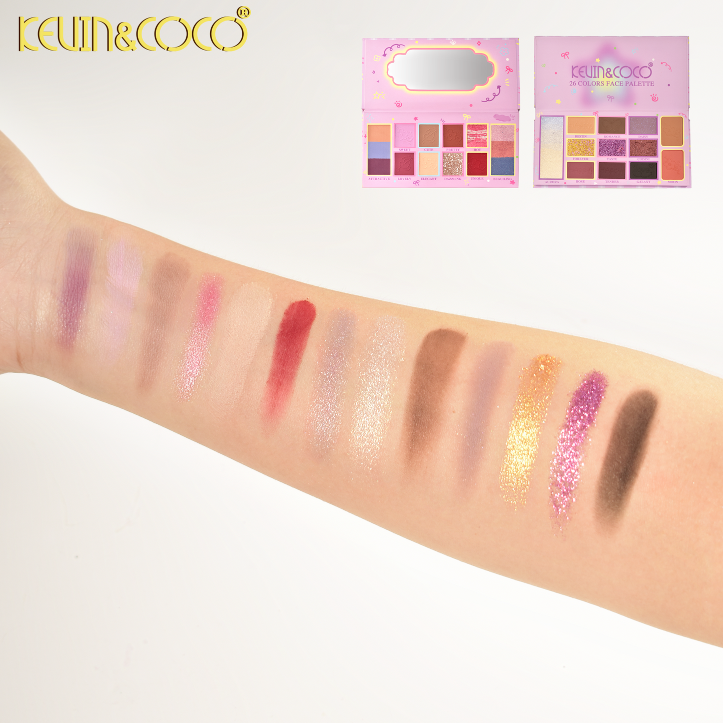 Kit de Maquillaje con Sombras y Espejo – Kevin&Coco REF:KC1146