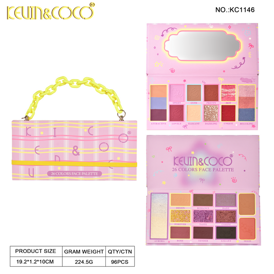 Kit de Maquillaje con Sombras y Espejo – Kevin&Coco REF:KC1146