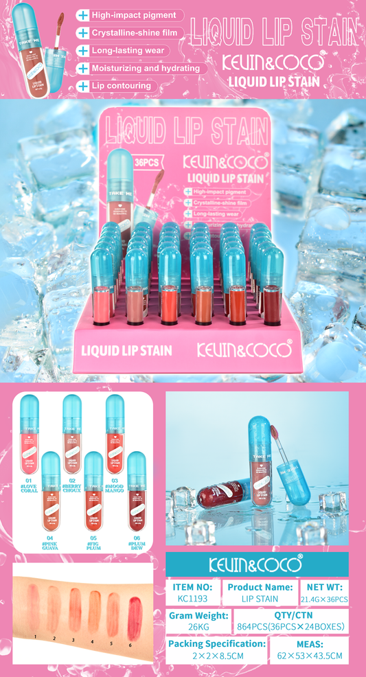 Tinta para Labios Liquid Lip Stain KEVIN&COCO REF:KC1193