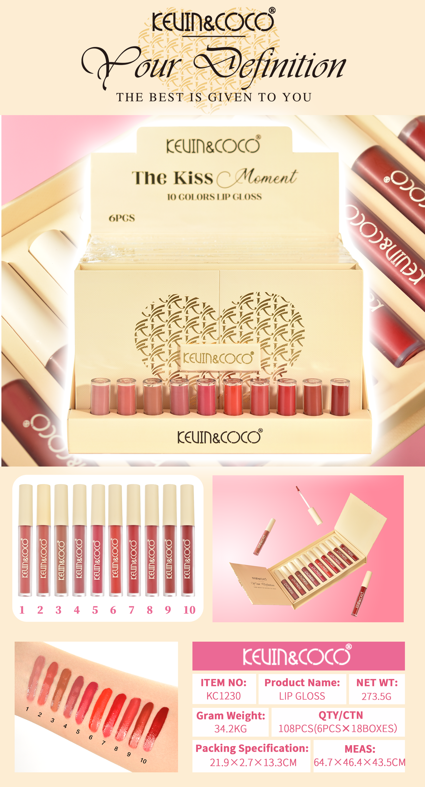 Kit de Labiales*10 Your Definition KEVIN&COCO REF:KC1230
