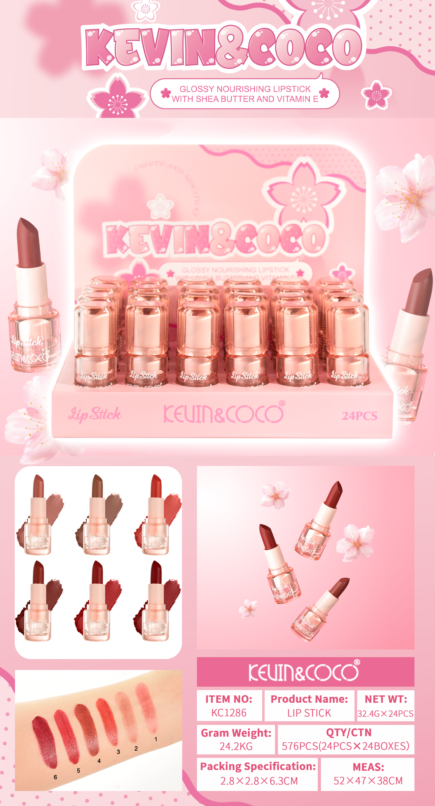 Labial en Barra Matte Velvet KEVIN&COCO REF:KC1286