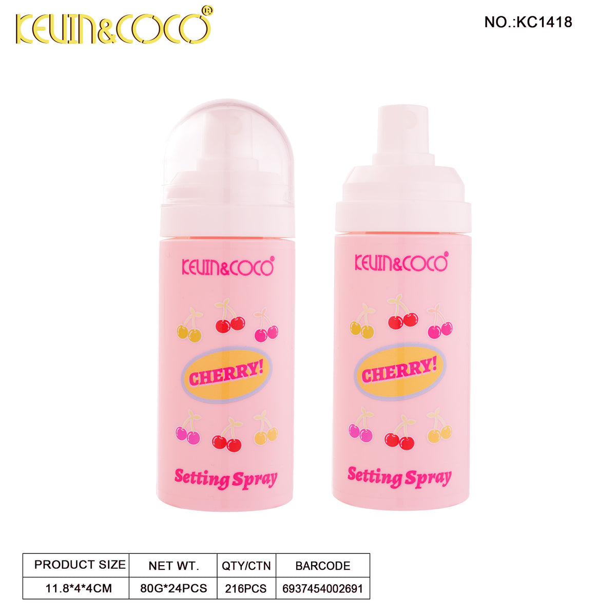 Fijador de maquillaje Setting Spray kevin&coco REF:KC1418