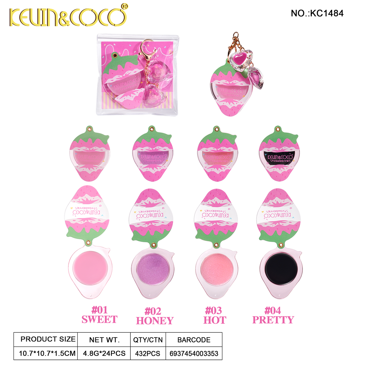Rubor en crema Strawberry kevin&coco REF:KC1484