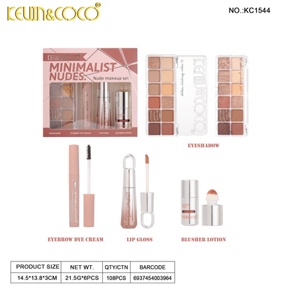 Kit de maquillaje Minimalist Nudes kevin&coco REF:KC1544