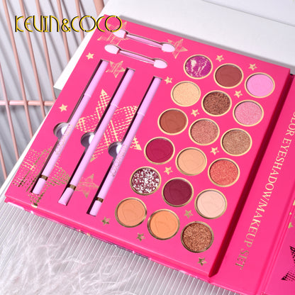 Kit de Maquillaje Completo Sombra + Labial Liquido – Kevin & Coco REF:KC231453