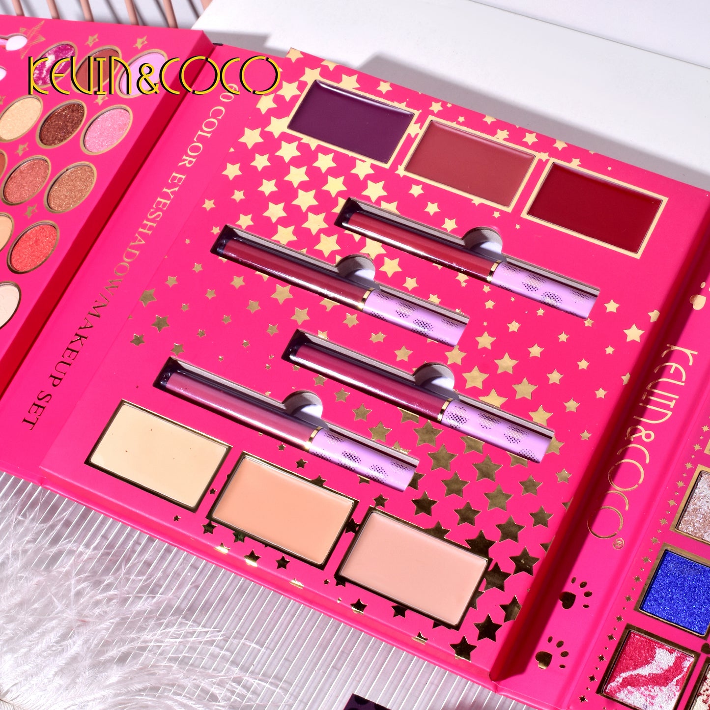 Kit de Maquillaje Completo Sombra + Labial Liquido – Kevin & Coco REF:KC231453