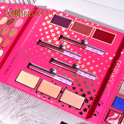 Kit de Maquillaje Completo Sombra + Labial Liquido – Kevin & Coco REF:KC231453