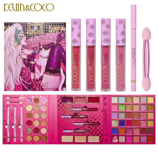 Kit de Maquillaje Completo Sombra + Labial Liquido – Kevin & Coco REF:KC231453