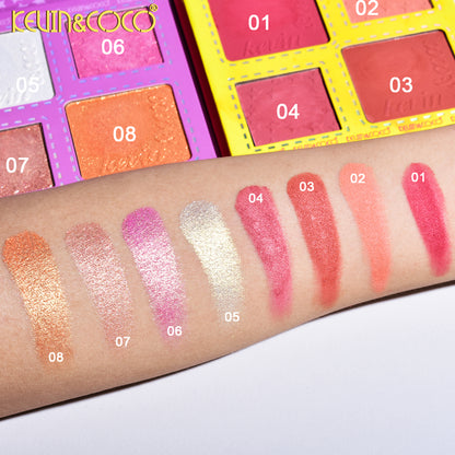 Paleta de Rubores 4 Tonos Fire of Love KEVIN&COCO REF:KC244553