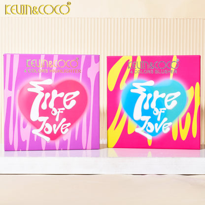 Paleta de Rubores 4 Tonos Fire of Love KEVIN&COCO REF:KC244553