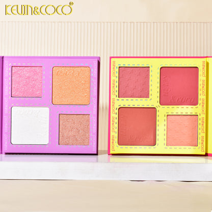 Paleta de Rubores 4 Tonos Fire of Love KEVIN&COCO REF:KC244553