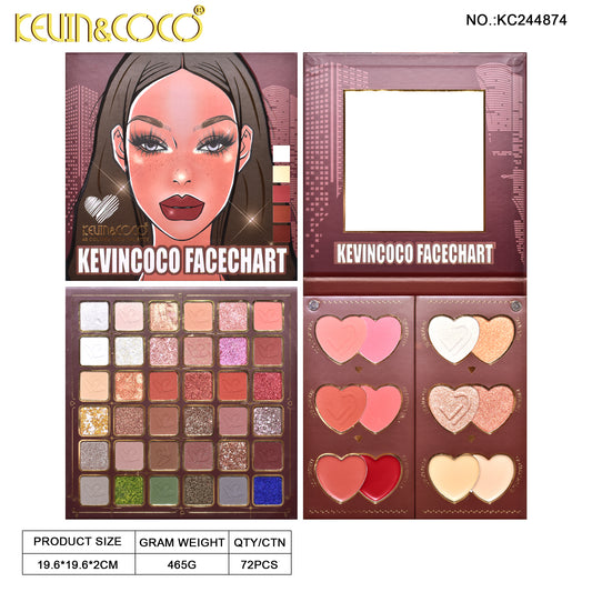 PALETA LIBRO DE MAQUILLAJE KEVIN&COCO REF:KC244874