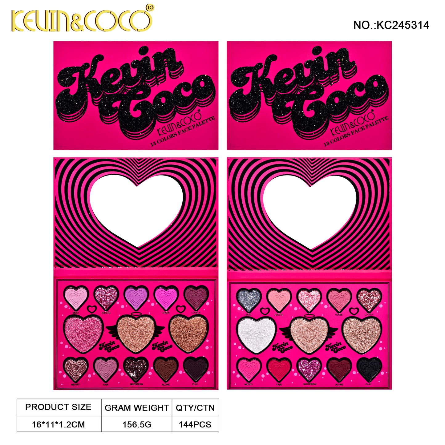 KIT DE MAQUILLAJE SOMBRA DE OJOS + ILUMINADO RREF: KC245314