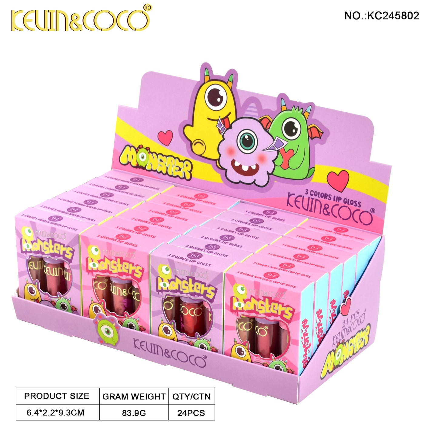 KIT DE LABIAL LIQUIDO*3 KEVIN&COCO REF:KC245802