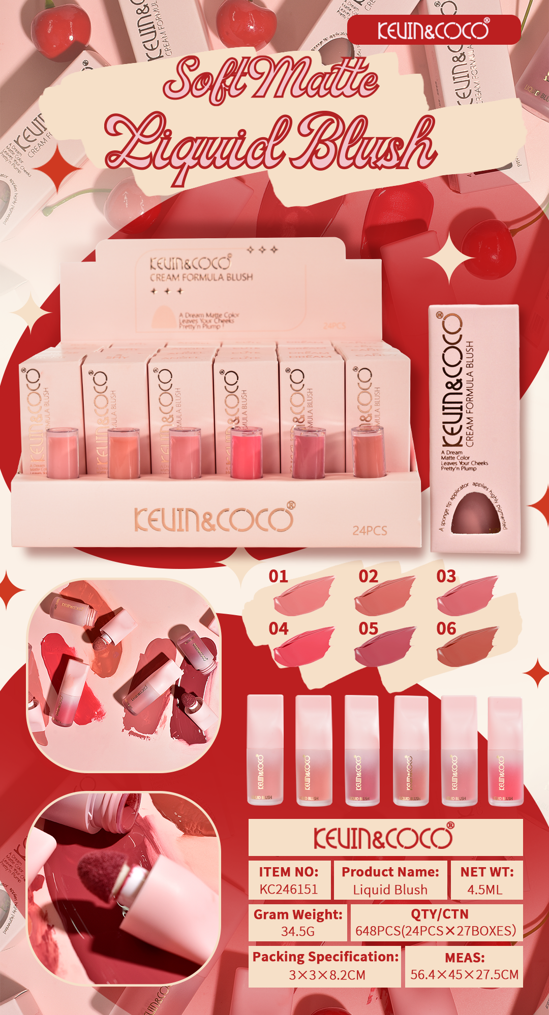 Rubor Liquido KEVIN&COCO REF:KC246151