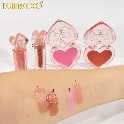 KIT CORAZON LABIAL LIQUIDO/ RUBOR CREMOSO KEVIN&COCO REF:KC246229