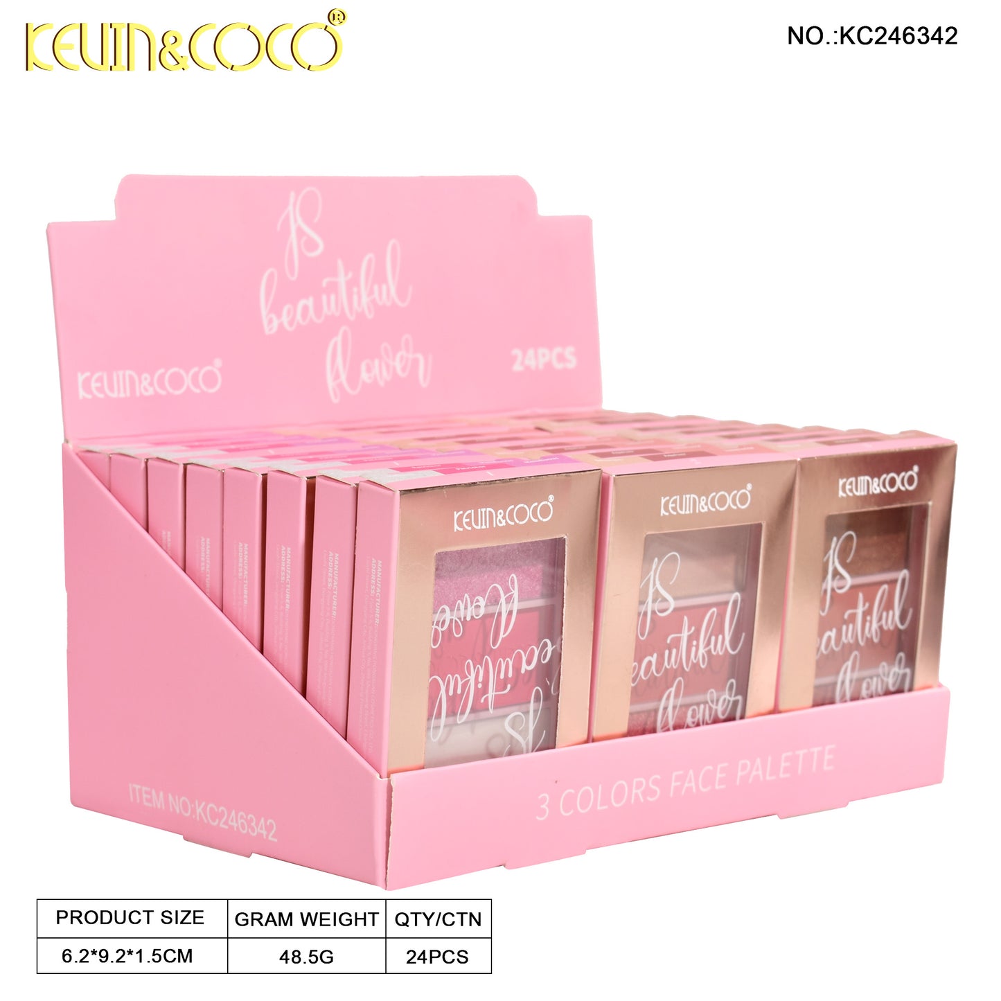 PALETA DE RUBOR 3 TONOS REF:KC246342