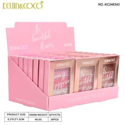 PALETA DE RUBOR 3 TONOS REF:KC246342