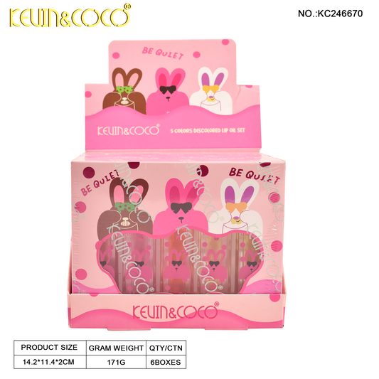 KIT*5 DE LABIAL LIQUID BRILLO KEVIN&COCO REF:KC246670