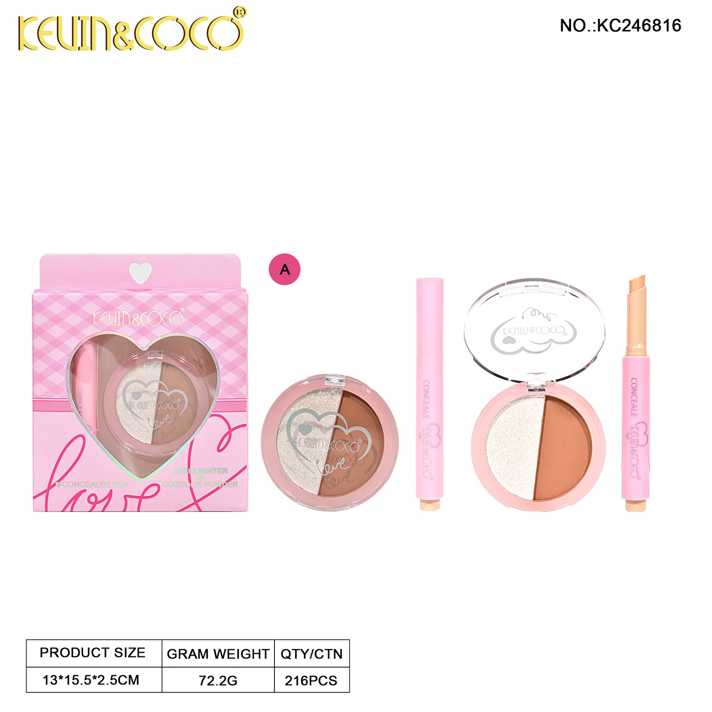 KIT ILUMINADOR Y CONTORNO KEVIN&COCO REF:KC246809&KC246816