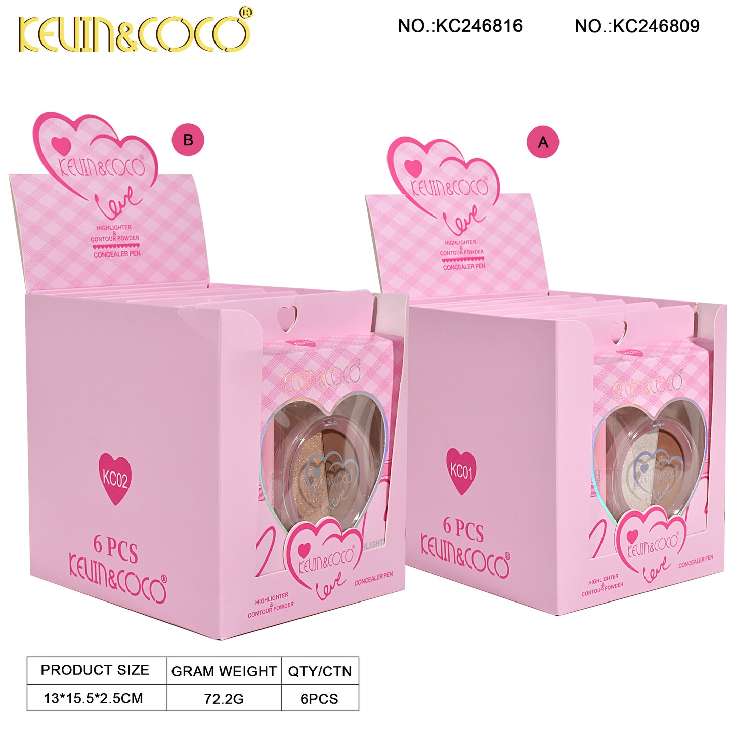 KIT ILUMINADOR Y CONTORNO KEVIN&COCO REF:KC246809&KC246816