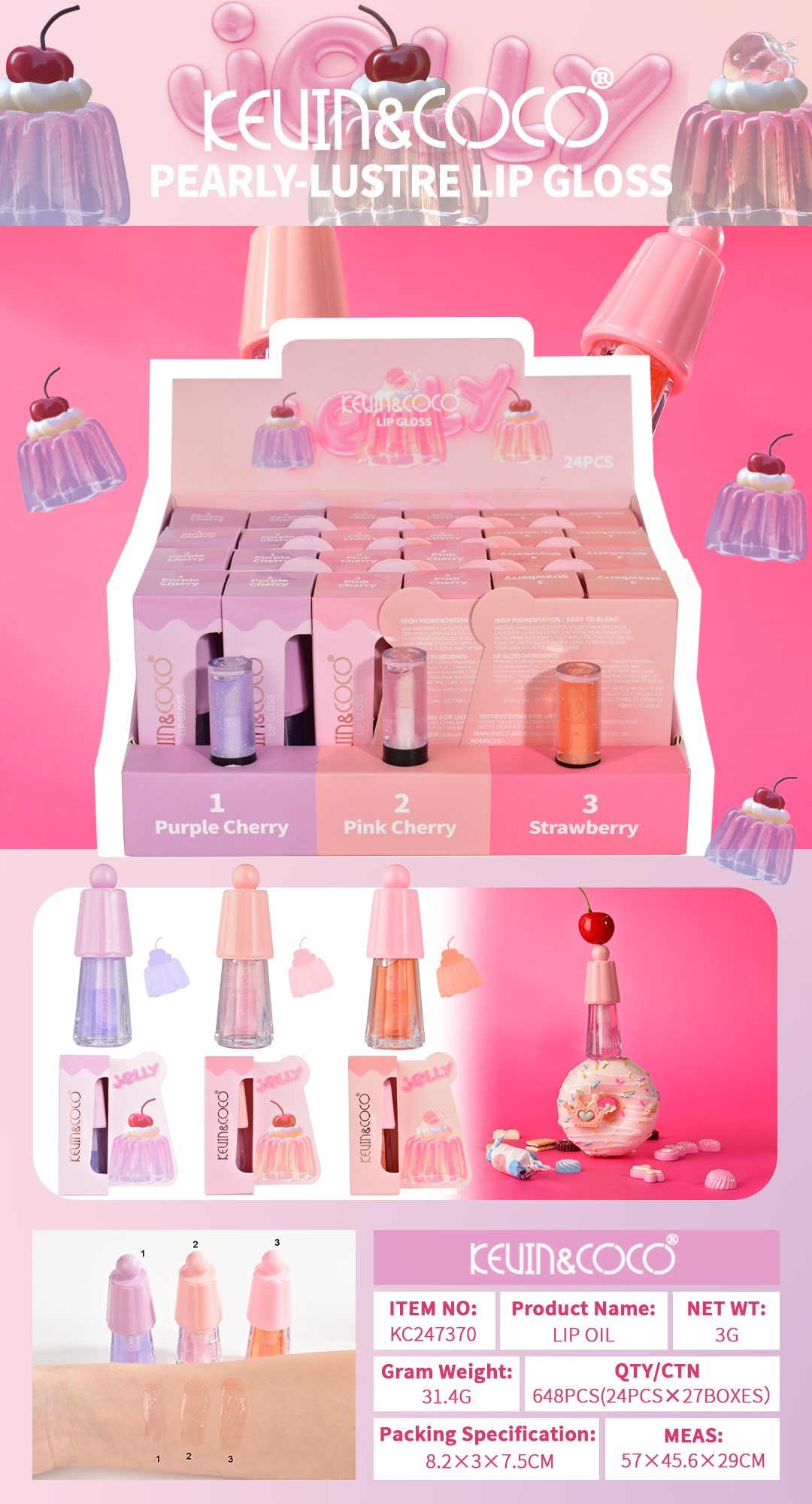 Brillo Labial Gloss Jelly KEVIN&COCO REF:KC247370