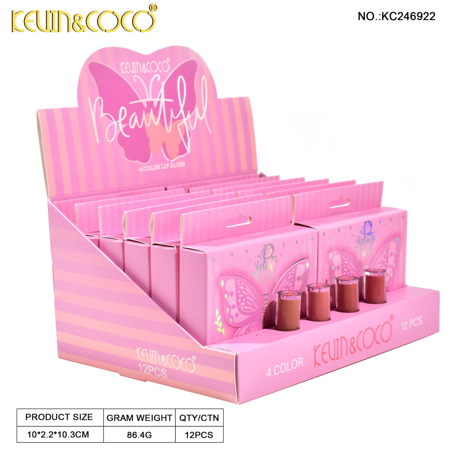 KIT DE LABIAL LIQUIDO MARIPOSA REF:KC246922