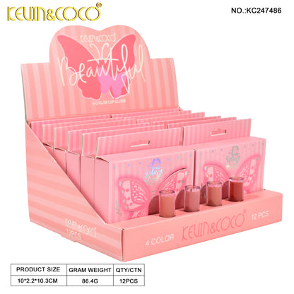 KIT*4  DE LABIAL LIQUIDO MARIPOSA REF:KC247486