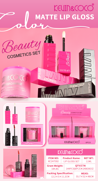 KIT LABIAL LIQUIDO Y VELA KEVIN&COCO REF:KC247592